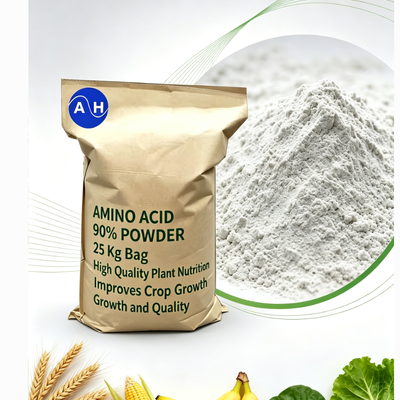 Pó de aminoácidos de fonte de proteína à base de plantas 90% para a produção de formulações de fertilizantes líquidos à base de aminoácidos.
